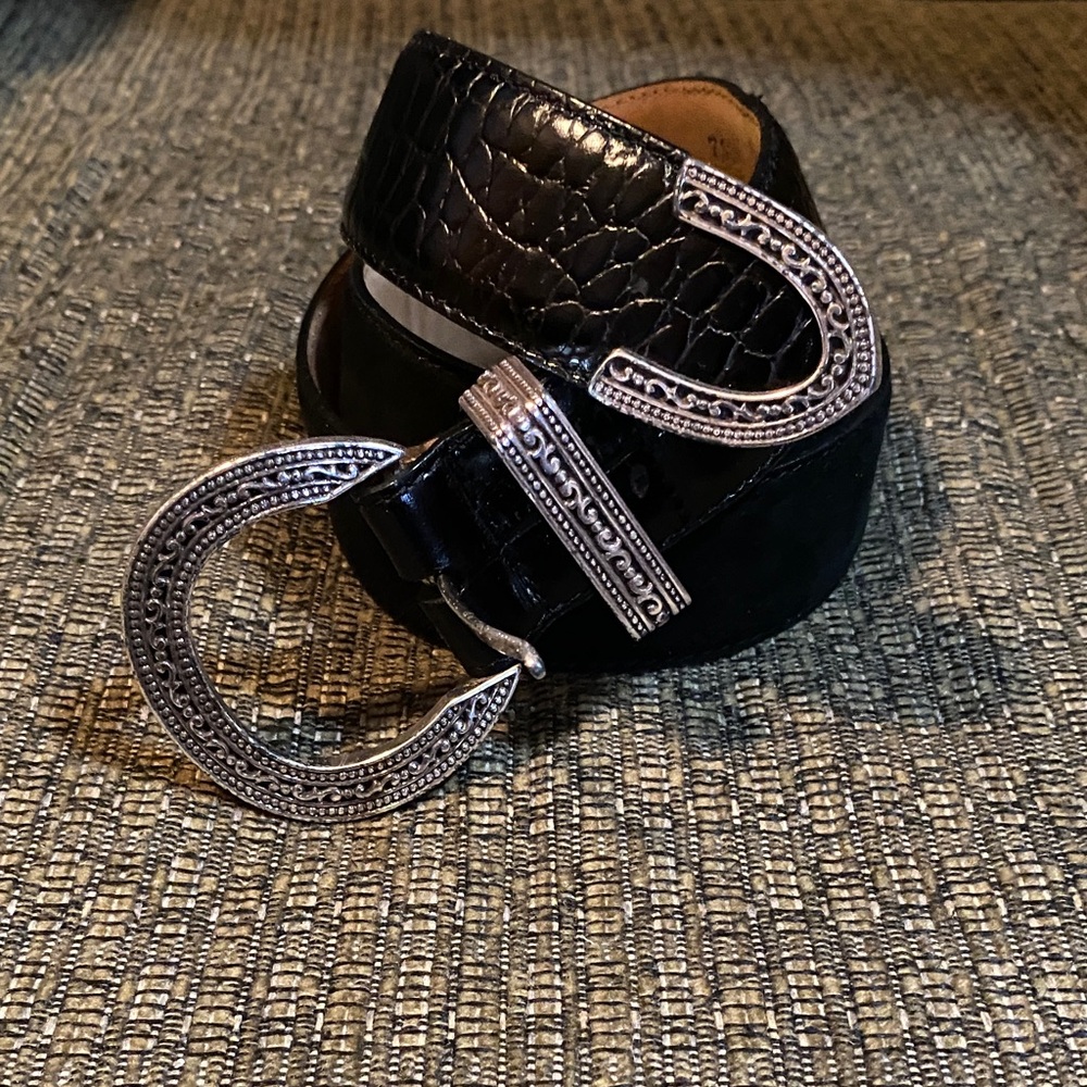 Brighton Elegant Black Crocodile Pattern